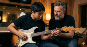 Northlight Music Collective teachers and a student